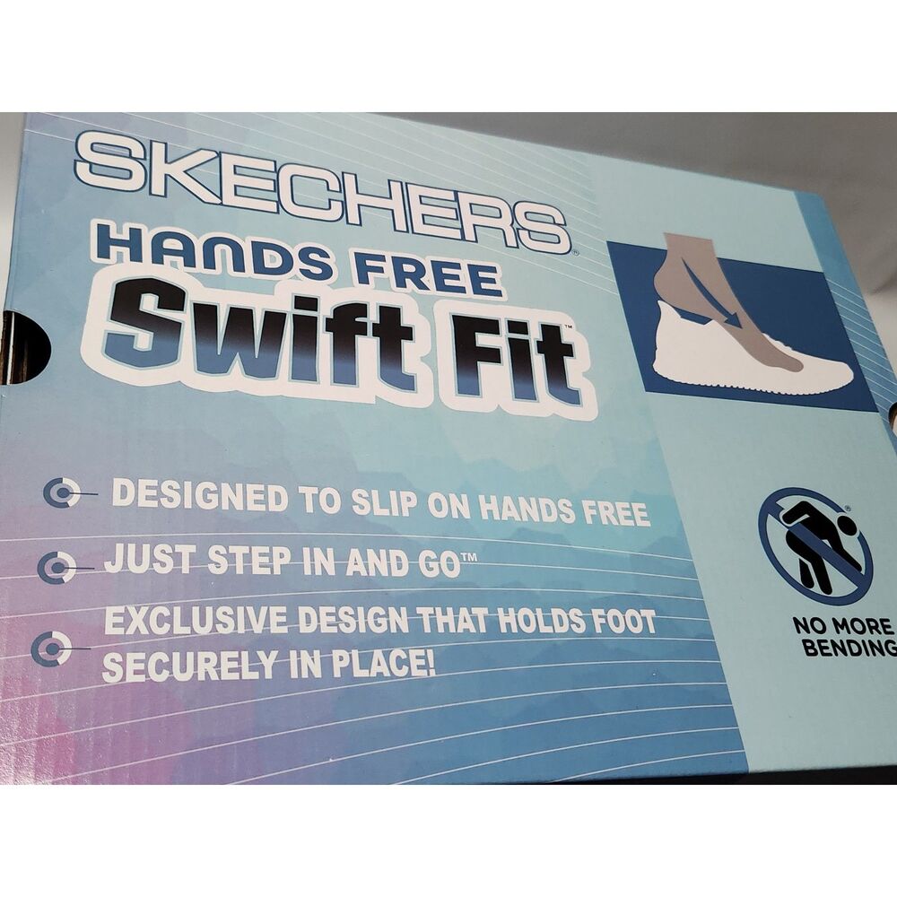 SKECHERS Swift‑Fit Hands Free Sneakers Women's 10 Black Purple - Picture 3 of 12